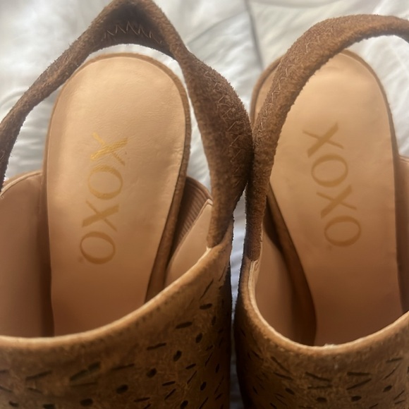 OXO BROWN SUEDE OPEN-TOE HEELS. NEW NEVER WORN. SIZE 8. Super Cute 🥰 - Picture 9 of 10